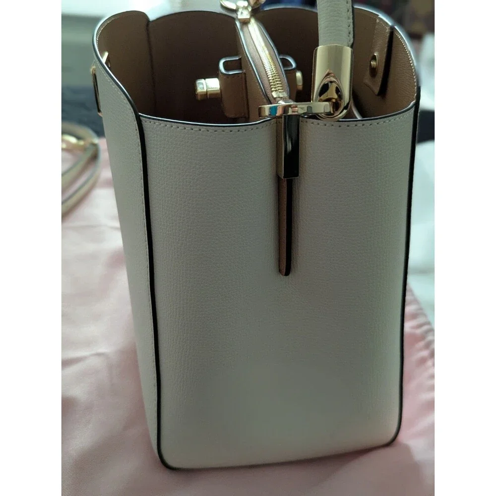 Kate Spade Phoebe White Meringue Satchel Top Handle/Crossbody Handbag Purse
